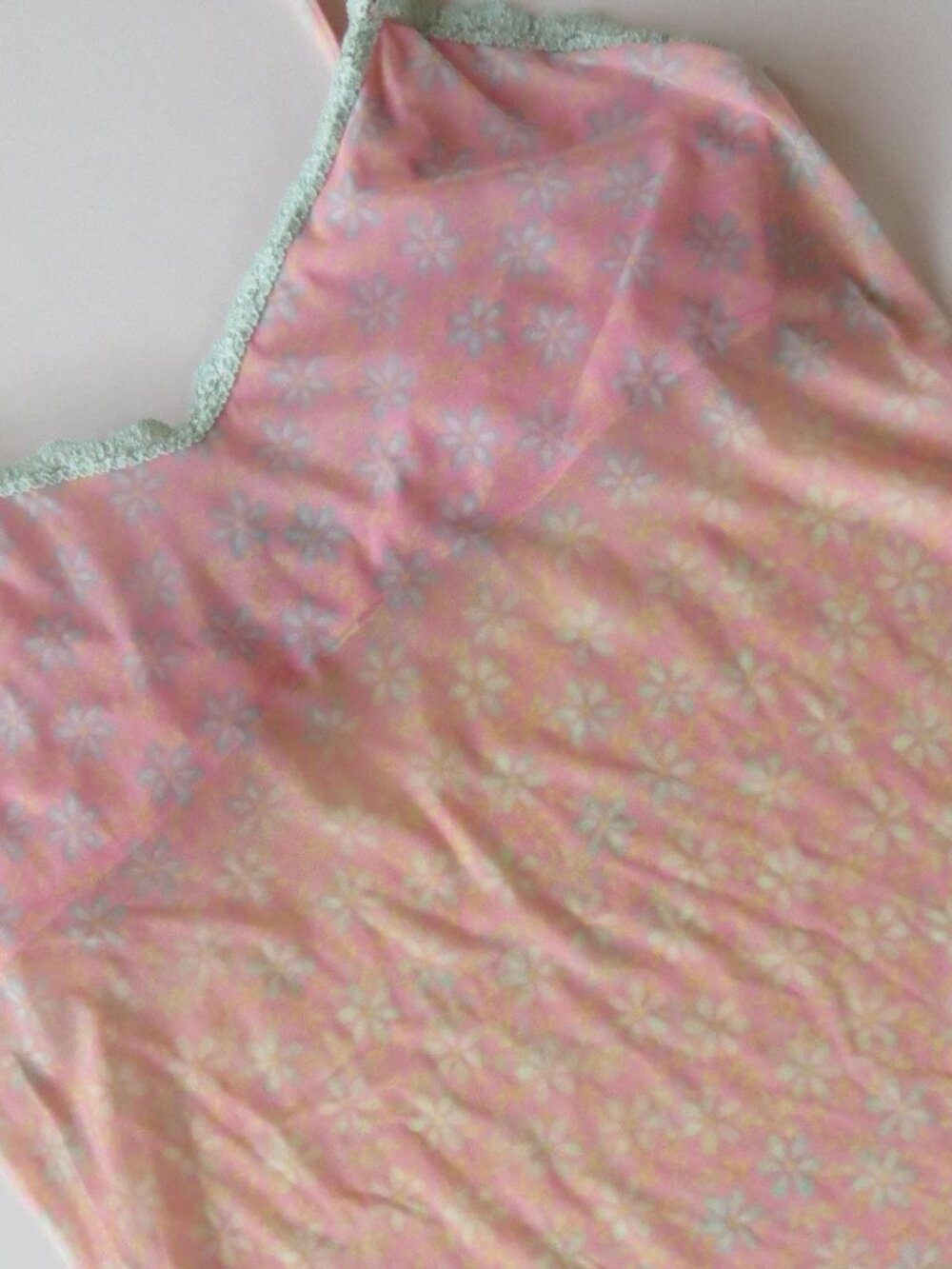Vintage Italian Cosabella Pink and Mint Daisy Camisole